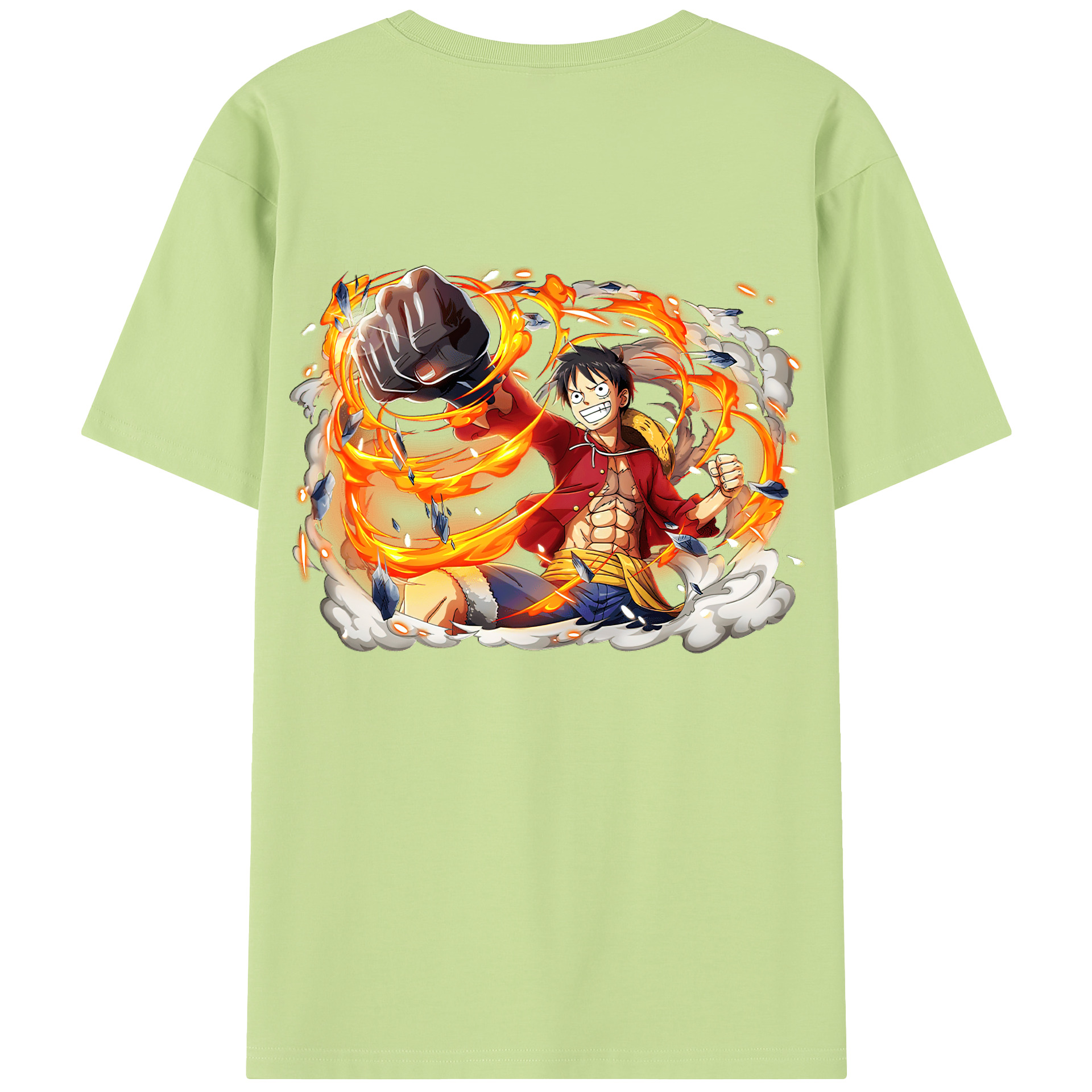 ワンピース モンキー・D・ルフィ ONE PIECE Monkey D. Luffy 綿100％半袖Tシャツ（背面プリント）